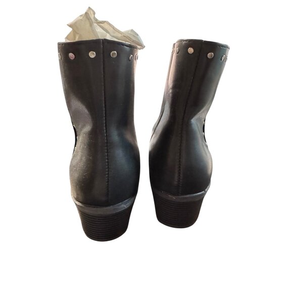 BP Black Ankle Boots With Studded Details & Block Heel Size 10M Women's NWT - Picture 8 of 10